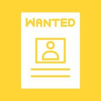 Wanted Poster Vector Icon