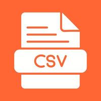 icono de vector csv