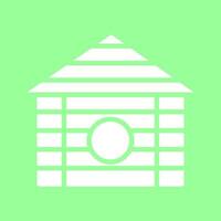 Wood Cabin Vector Icon