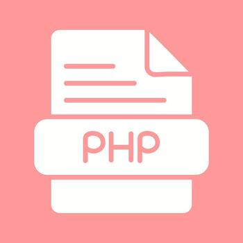 icono de vector de php