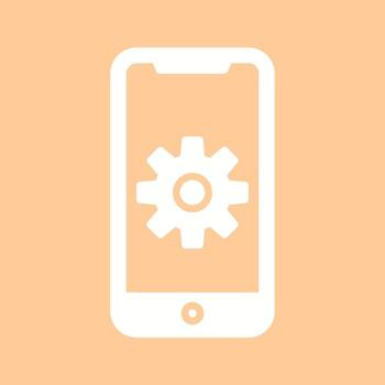icono de vector de desarrollo de aplicaciones móviles