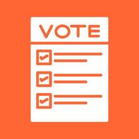 Ballot Paper Vector Icon