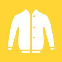 icono de vector de chaqueta elegante