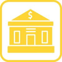 Bank Building Vector Icon