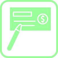 Write Cheque Vector Icon