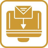 correo subir vector icono