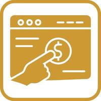 pago por clic icono de vector