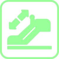 icono de vector de escalera mecánica horizontal