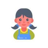 Traveler Girl icon in vector. Logotype vector