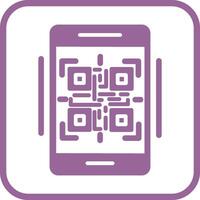 icono de vector de código qr