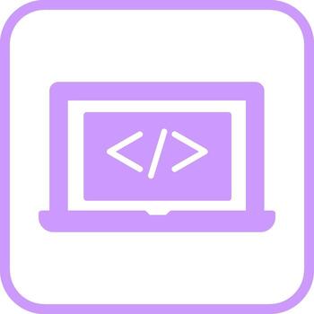 codificación computadora vector icono