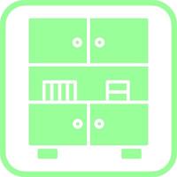 Table with Shelves Vector Icon