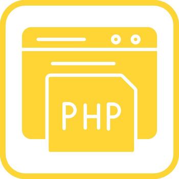 icono de vector de php