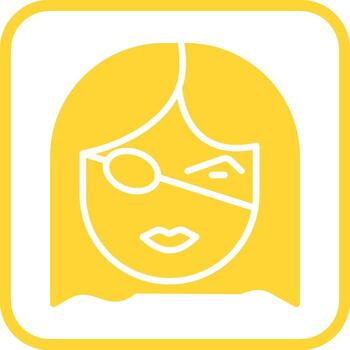 icono de vector de parche en el ojo