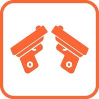 Two Guns Vector Icon