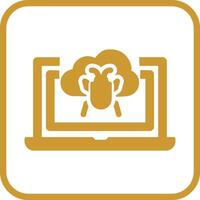 Bug Cloud Vector Icon