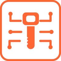 Electronic Key Vector Icon