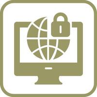 icono de vector de seguridad de internet