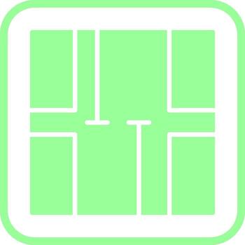 icono de vector de plan de evacuación