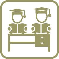 conjunto estudiar vector icono