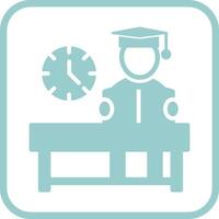 Studying on Desk I Vector Icon