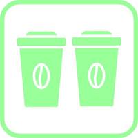 Two Coffees Vector Icon