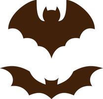 murciélagos íconos conjunto silueta negro vector