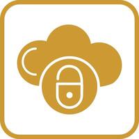Secure Cloud Vector Icon