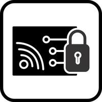 icono de vector wifi protegido