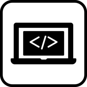 Coding Computer Vector Icon