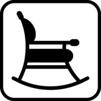 icono de vector de silla cómoda