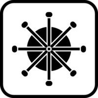 icono de vector de rueda de barco