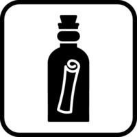 Scroll in Bottle Vector Icon