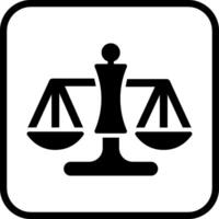 icono de vector de escala de justicia