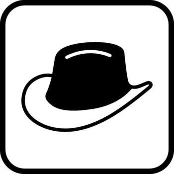 icono de vector de sombrero