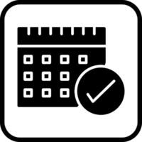 Marked Calendar Vector Icon