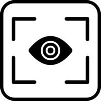 icono de vector de exploración ocular