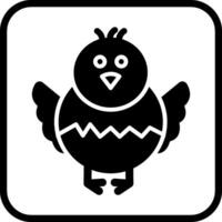 icono de vector de pollito