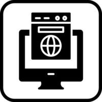 icono de vector de sitio web