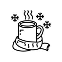 invierno té dieta icono en vector. logotipo vector