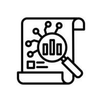 diagnóstico analítica icono en vector. logotipo vector