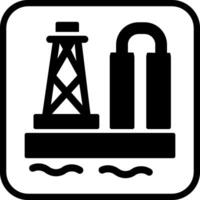 icono de vector de plataforma petrolera