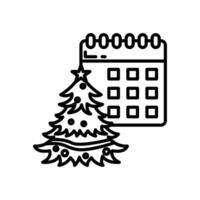 Advent Calendar Diet  icon in vector. Logotype vector