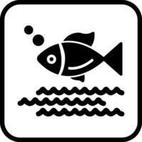 icono de vector de pescado