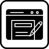 Blog Template Vector Icon