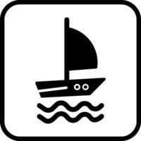 icono de vector de barco