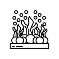 Algae Blooms icon in vector. Logotype vector