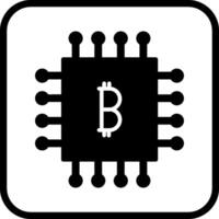 Bitcoin Chip Vector Icon