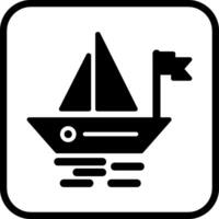 icono de vector de bote pequeño