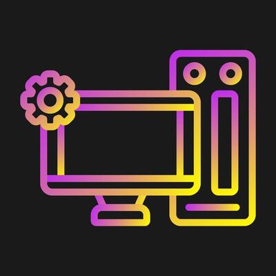 Computer Settings Vector Icon